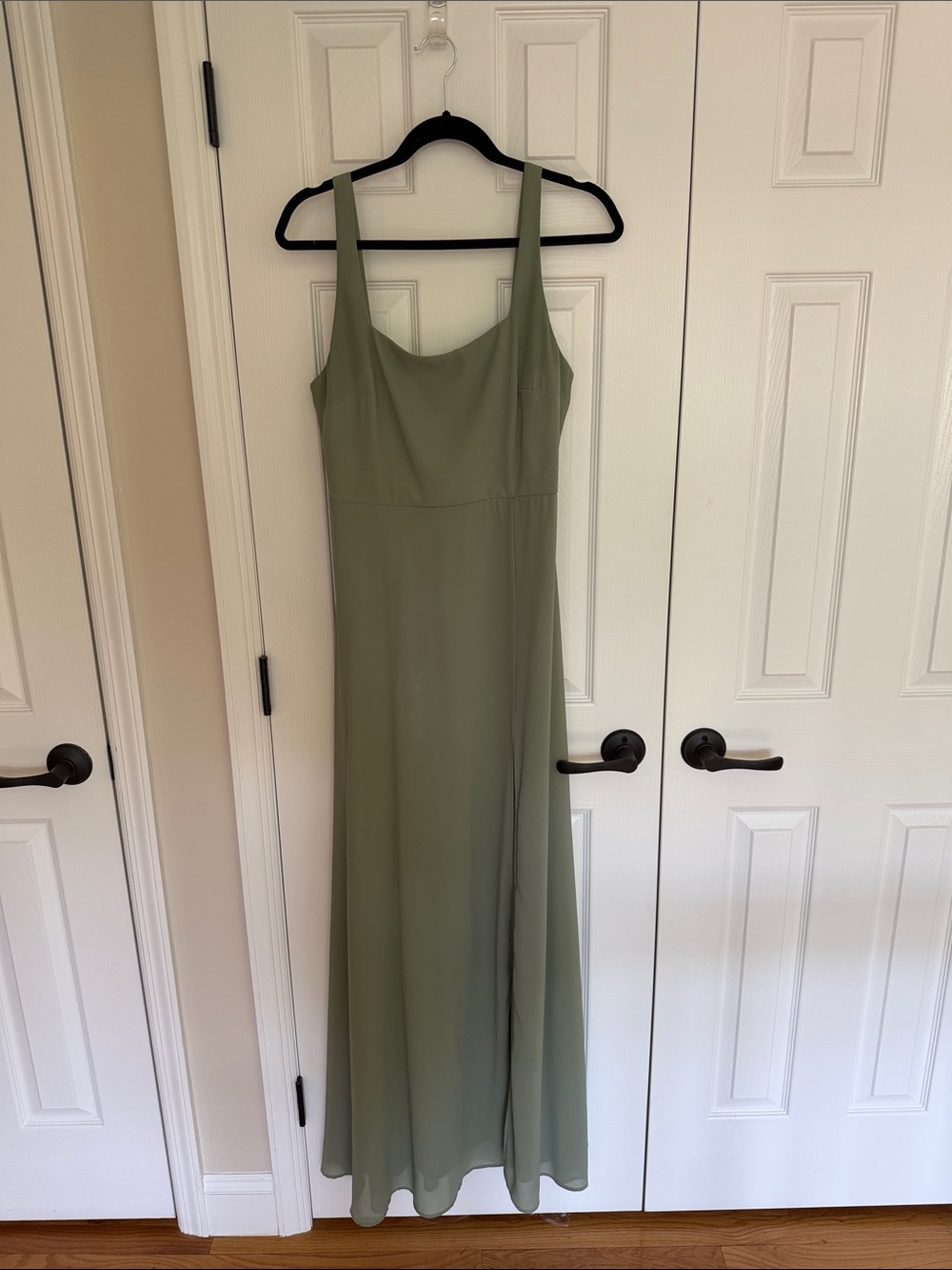 Lulu's Olive Green Maxi Slip Dress